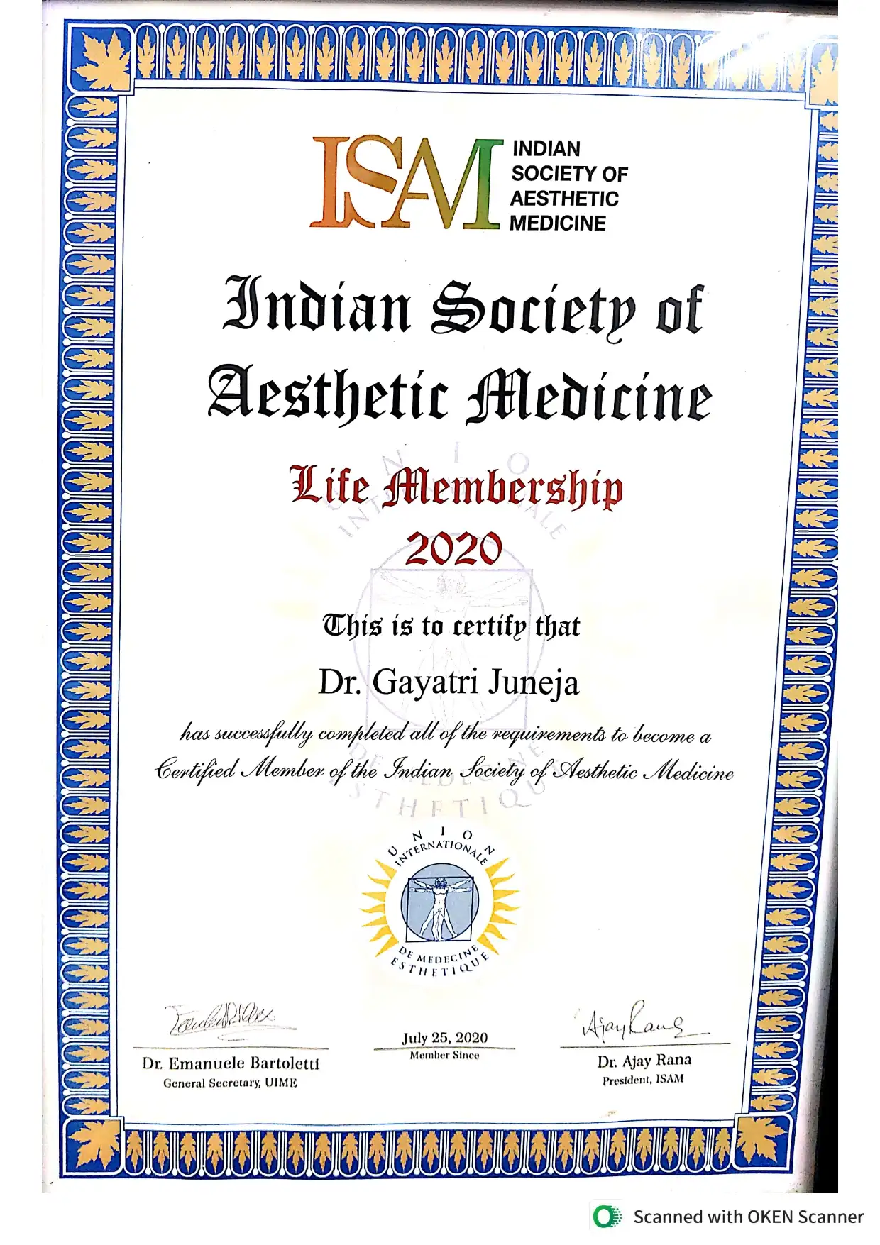 Doctor Certificate 1